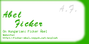 abel ficker business card